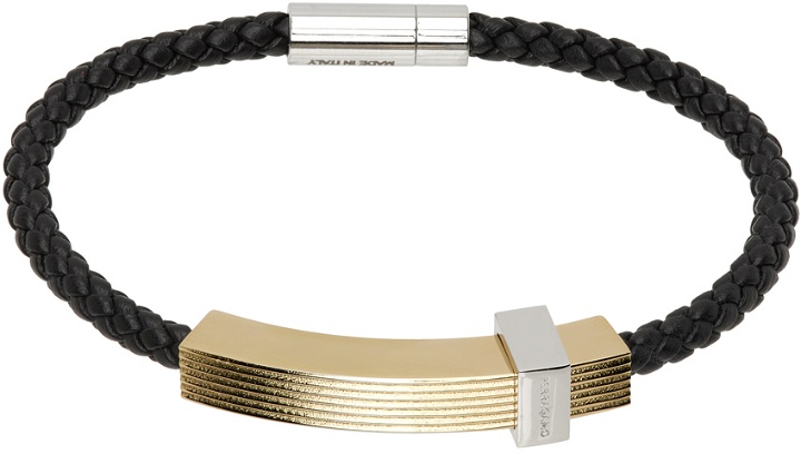 Photo: Ferragamo Black Braided Band Bracelet