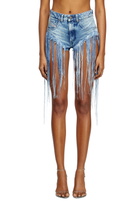 Diesel Shorts in distressed fringed denim - Shorts Womens in Blue
