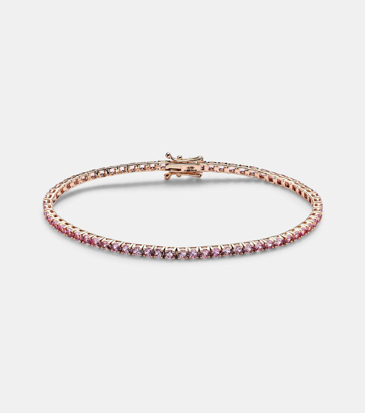 Roxanne First 14kt rose gold tennis bracelet with sapphires