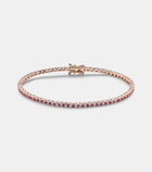 Roxanne First 14kt rose gold tennis bracelet with sapphires