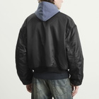 Balenciaga Men's Nylon Satin Bomber Jacket in Black