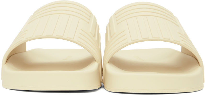 Bottega Veneta Off-White Rubber Slide Sandals Bottega Veneta