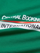 Central Bookings Intl™️ - Logo-Print Cotton-Jersey T-Shirt - Green
