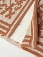 Valentino Garavani - Shawl-Collar Cotton and Linen-Blend Jacquard Cardigan - Brown