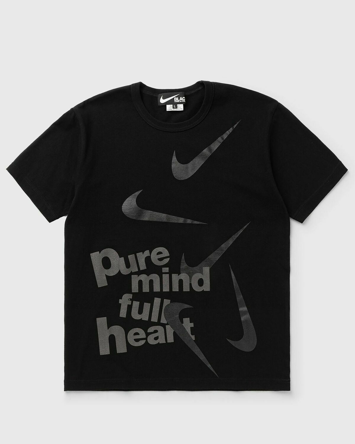 Comme des Garçons Black X NIKE TEE Black Mens Shortsleefe