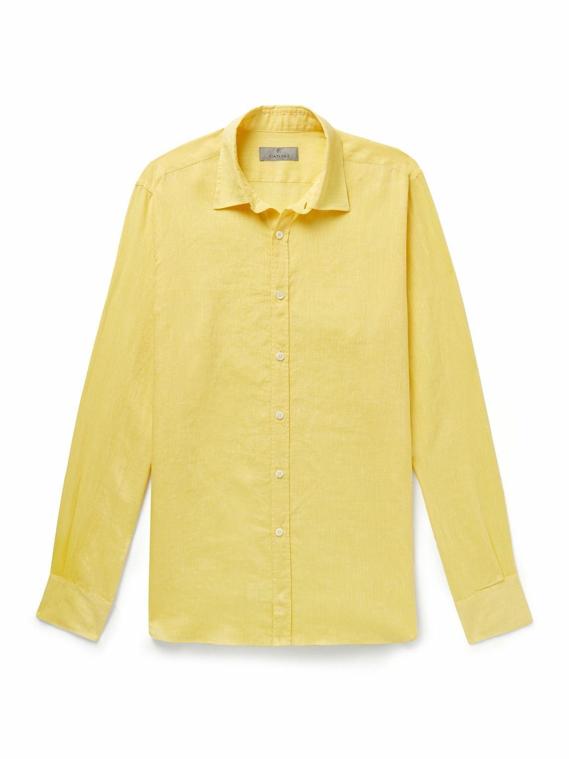 Canali - Linen Shirt - Yellow Canali