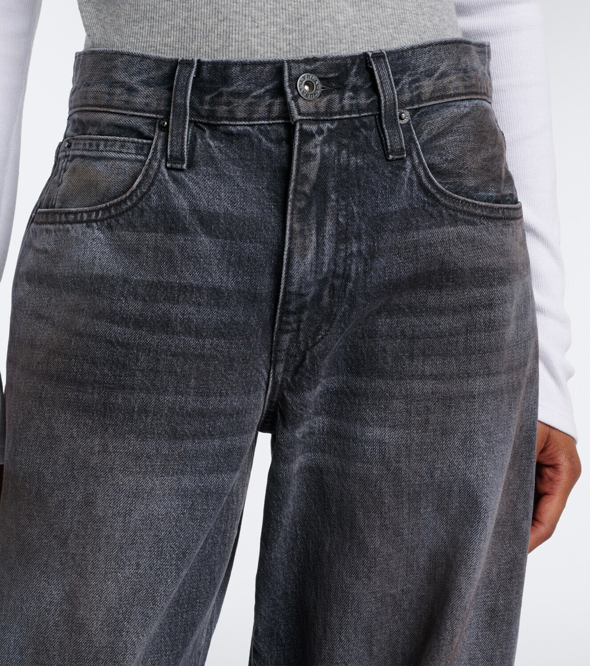 SLVRLAKE Hailey barrel-leg jeans