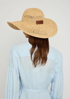 Mulberry Logo Crochet Straw hat Natural