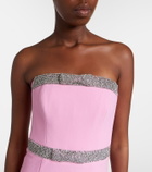 Rebecca Vallance Precious embellished crêpe bustier gown