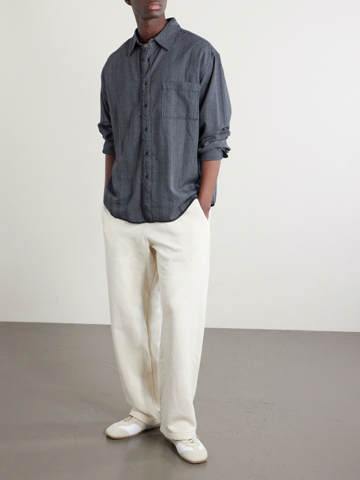 The Elder Statesman - Summer Weave Cotton Shirt - Blue