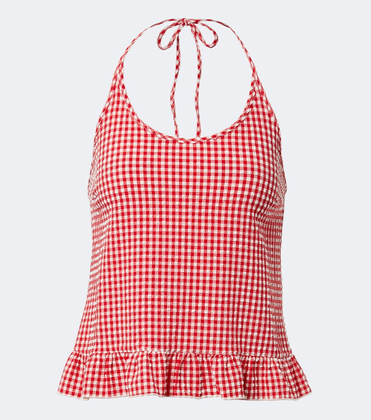 Montce Brooklyn gingham halterneck top