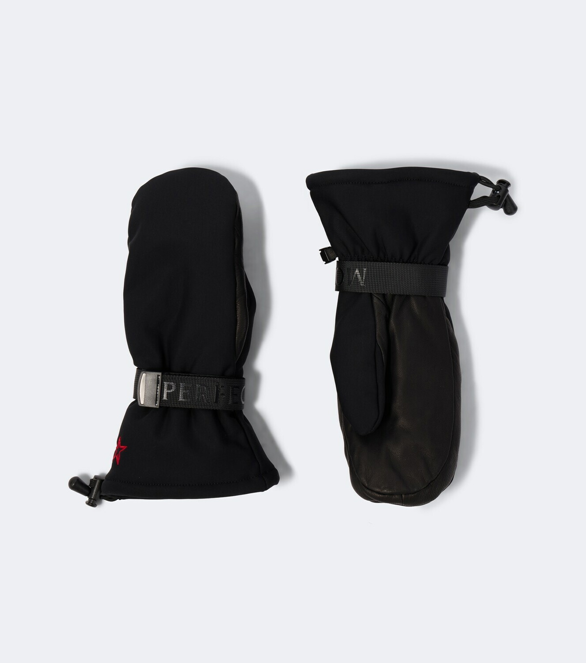 Perfect Moment Davos leather-trimmed ski mittens
