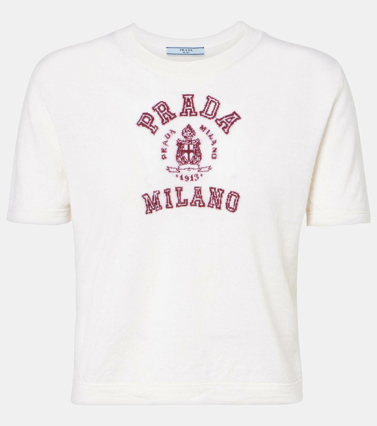 Prada Logo cropped cashmere T-shirt Prada