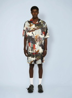 Off-White World Paint Viscose Bowling Shorts