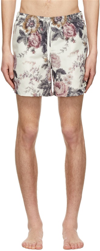 Photo: Bather SSENSE Exclusive Off-White Recycled Polyester Swim Shorts