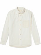 Folk - Two-Tone Cotton-Corduroy Shirt - White