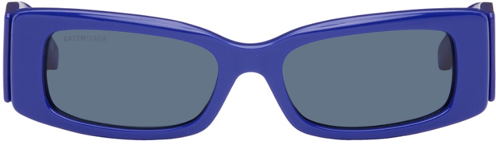 Photo: Balenciaga Blue Rectangular Sunglasses