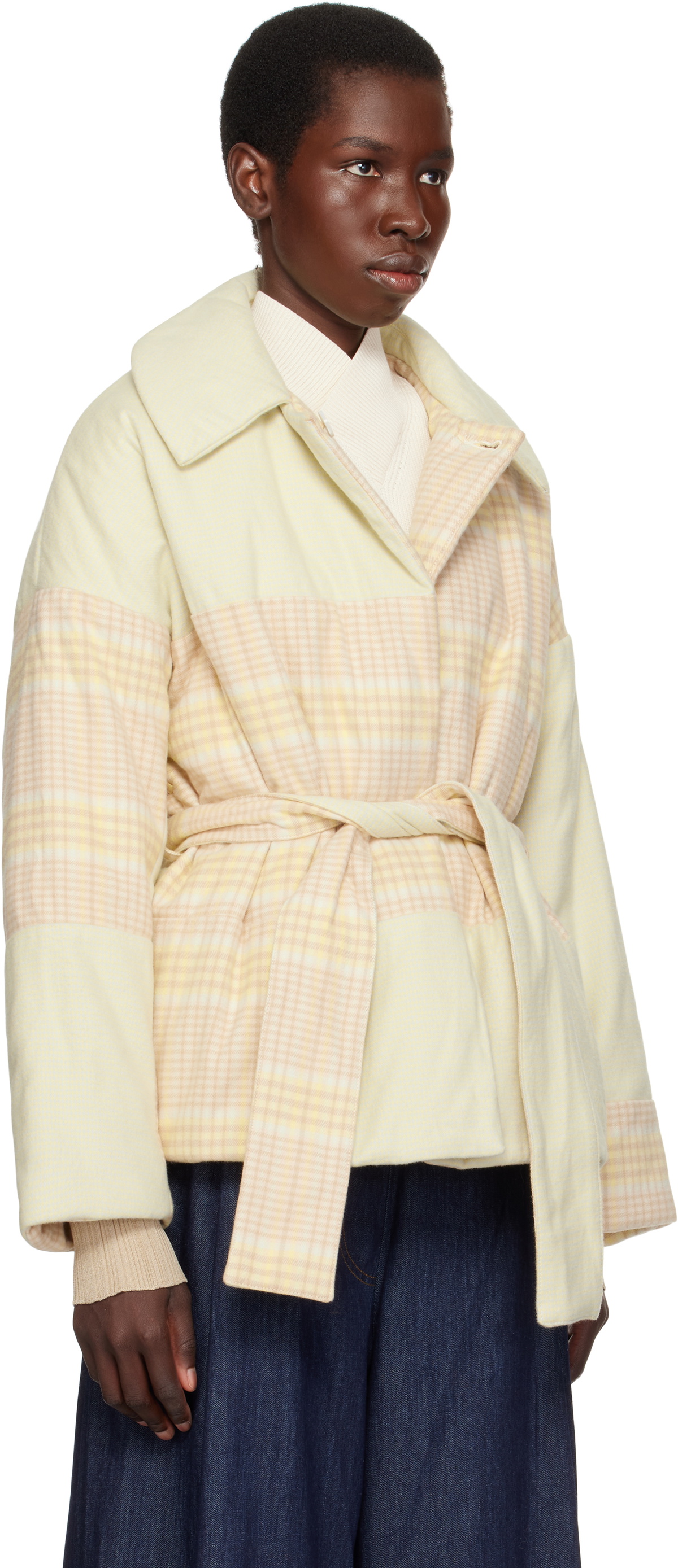 The Elder Statesman Beige Patchwork Jacket