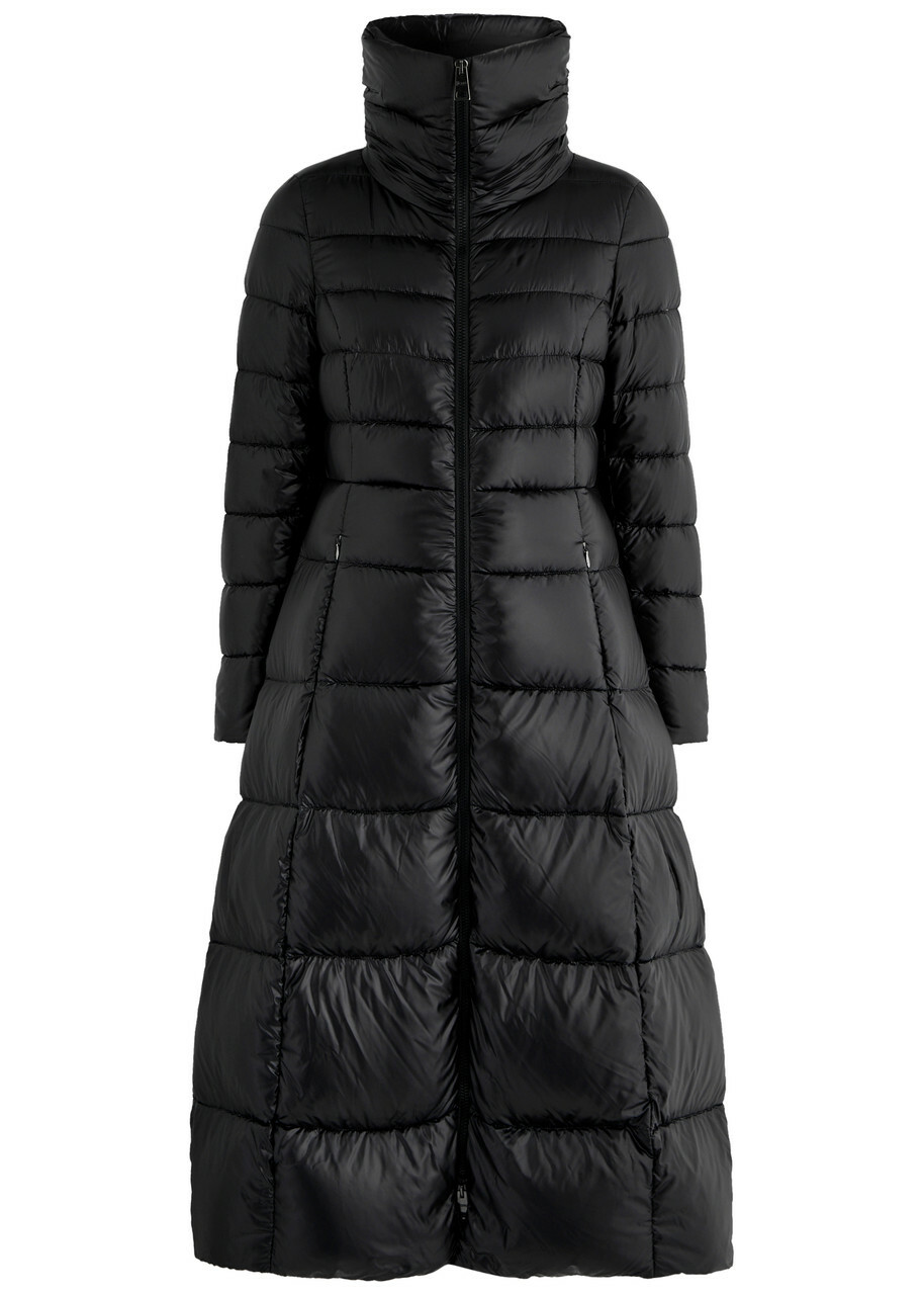 Herno Quilted Belted Shell Coat Black