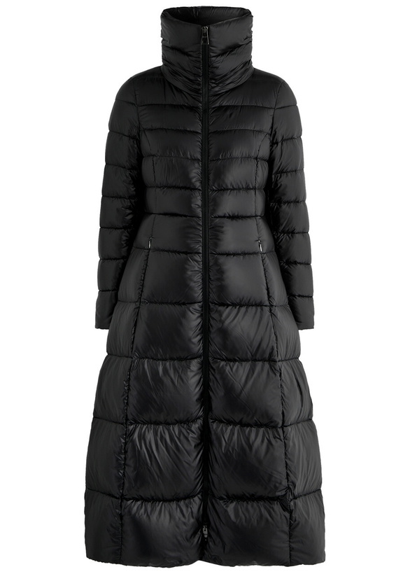 Photo: Herno Quilted Belted Shell Coat Black