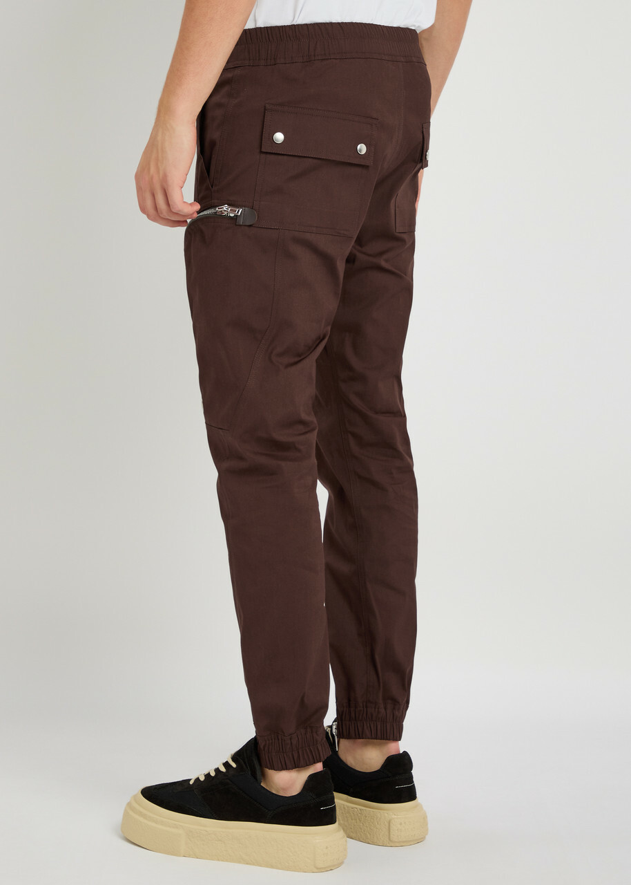 Rick Owens Bauhaus Stretch-cotton Cargo Trousers Brown