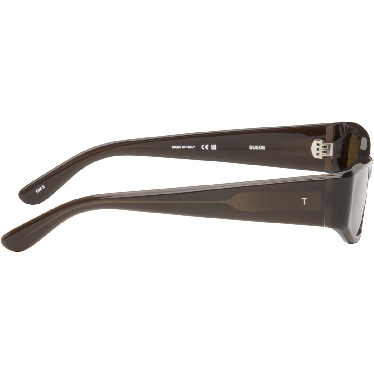 THISTLES Brown 'The Suede' Sunglasses