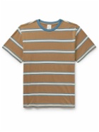 Nudie Jeans - Leffe Striped Slub Cotton-Jersey T-Shirt - Brown