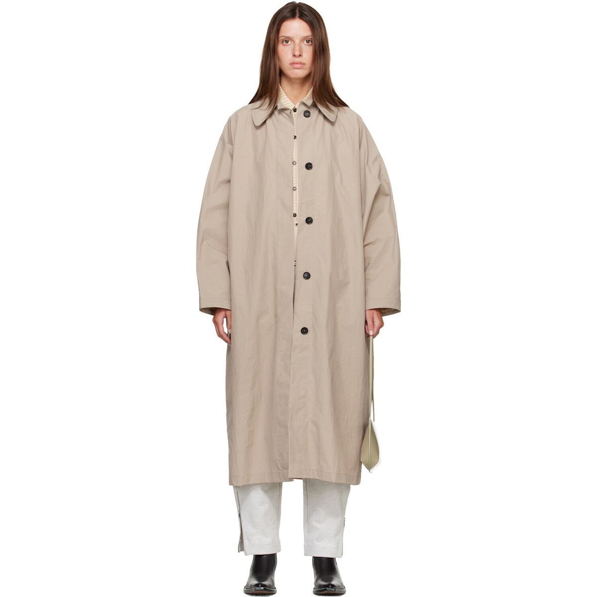 Cordera Beige Batwing Trench Coat