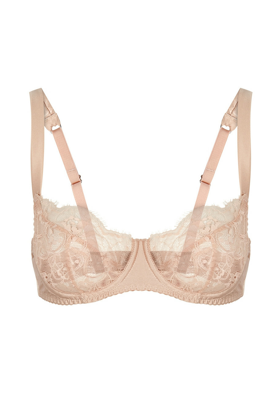 Fleur OF England Signature Lace Balcony bra Nude