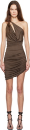 Rick Owens Lilies Taupe Porterville Aaliyah Minidress