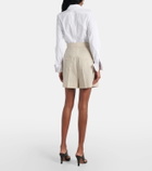Max Mara Angora cotton-blend poplin bodysuit