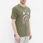 A Bathing Ape Men's Shark T-Shirt in Olive Drab