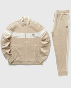 Sergio Tacchini Velour Damarindo Tracksuit Beige - Mens - Tracksuit Sets