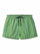 Paul Smith - Straight-Leg Mid-Length Striped Recycled Swim Shorts - Green
