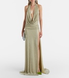 The New Arrivals Ilkyaz Ozel Embellished halterneck gown