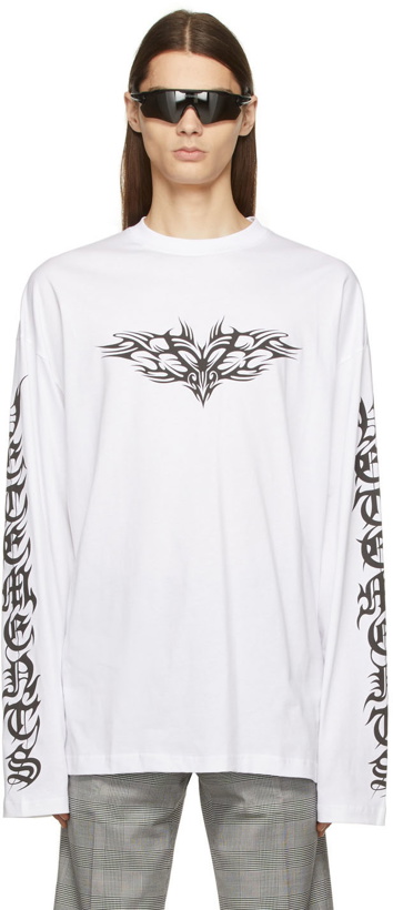 Photo: VETEMENTS White Gothic Long Sleeve T-Shirt