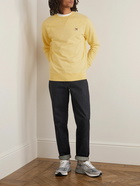 Maison Kitsuné - Logo-Appliquéd Cotton-Jersey Sweatshirt - Yellow