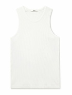 AGOLDE - Viggo Ribbed Stretch Organic Cotton and TENCEL™ Lyocell-Blend Tank Top - Neutrals
