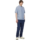 Onia Blue Linen Josh Pullover Shirt