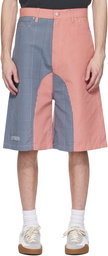 PDF Blue & Pink Low Ride Shorts