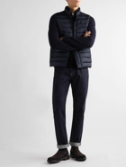 Belstaff - Logo-Appliquéd Quilted Ripstop Down Gilet - Blue