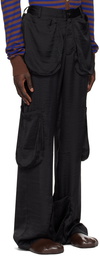 Edward Cuming Black Patch Pocket Cargo Pants