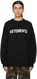 VETEMENTS Black Logo Sweater