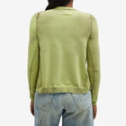 Acne Studios Women's Open Button Fitted Cardigan in Lime Green