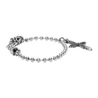 Emanuele Bicocchi Silver Cross Charm Disco Chain Bracelet