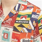 Rhude Men's Cigaretta Silk Shirt in Red Multi