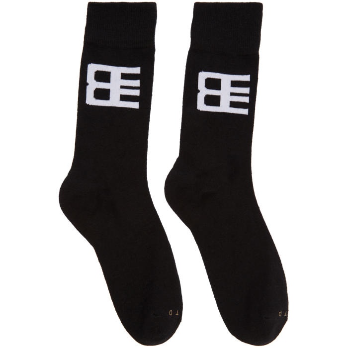 Photo: Baja East Three-Pack Black Logo Socks
