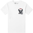 Maharishi Men's Maha Eagle vs Snake Embroided T-Shirt in White
