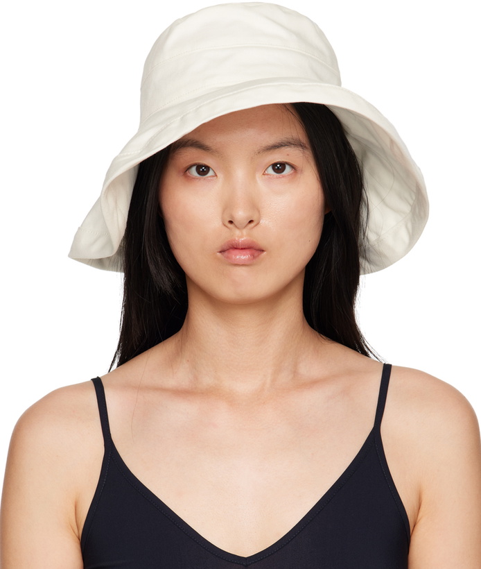 Photo: Jil Sander White Wide Brim Bucket Hat