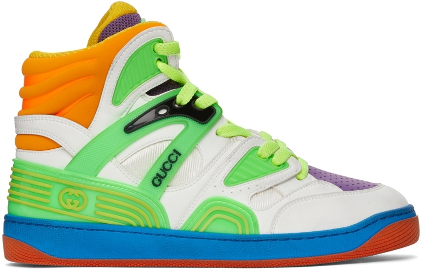 【極美品】GUCCI BASKET バスケットスニーカー マルチカラー キッズ用 Gucci Multicolor Basket High-Top Sneakers Gucci